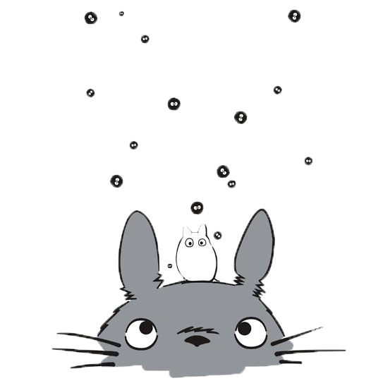 totoro poking his head